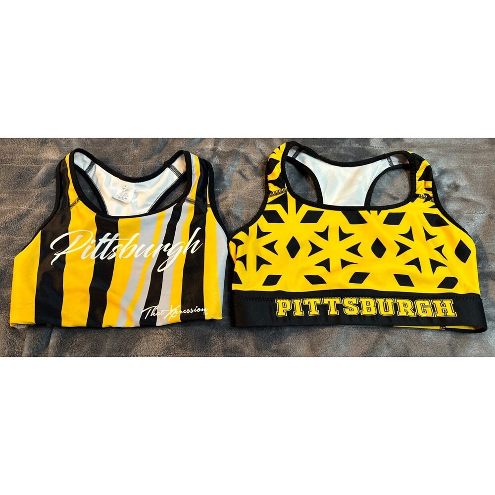 Pittsburgh Sports Bras Black And Yellow Size Small  never worn